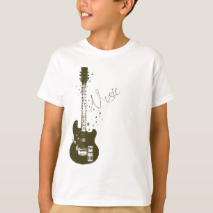 Guitar - Music Power Kids Ringer T-Shirt