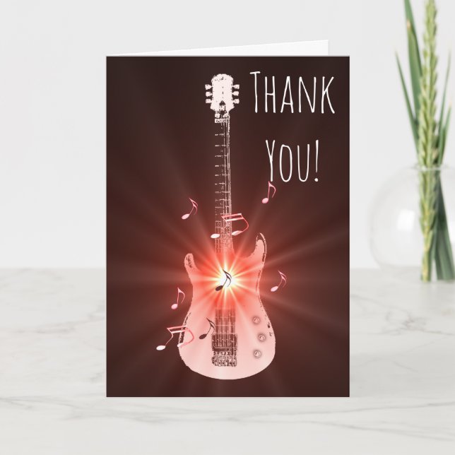 Guitar Music Theme Thank You (Front)