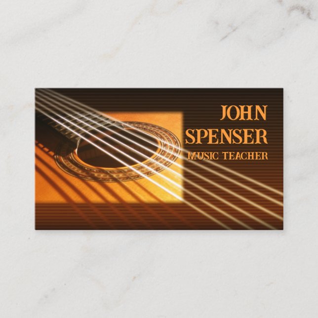 Guitar Music Tutor Business Card (Front)