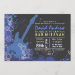 GUITAR Musical Bar Bat Mitzvah Invitation Party<br><div class="desc">All my designs are ONE-OF-A-KIND original pieces of artwork designed by me! You can only find them here! Most are created using Adobe Illustrator or Adobe Photoshop. Others are unique hand painted items in watercolor, gouache, and Indian Inks. All background colours, fonts and text can changed to match your desire....</div>