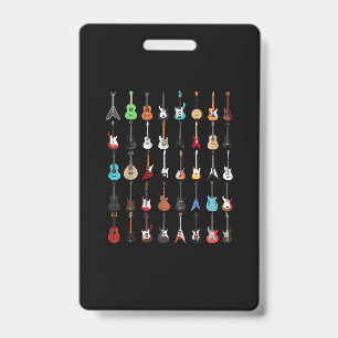 Guitar Musical Instrument Rock and Roll Badge