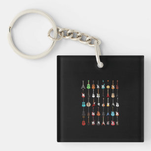 Guitar Musical Instrument Rock and Roll Keychain