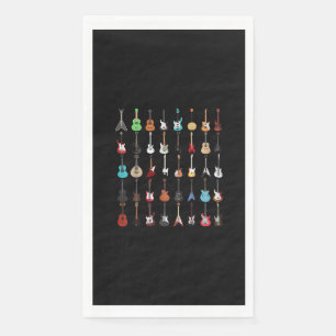 Guitar Musical Instrument Rock and Roll Napkin