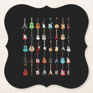 Guitar Musical Instrument Rock and Roll Paper Coaster