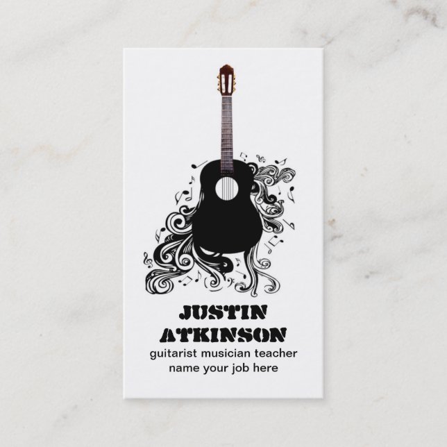 guitar musician business card (Front)