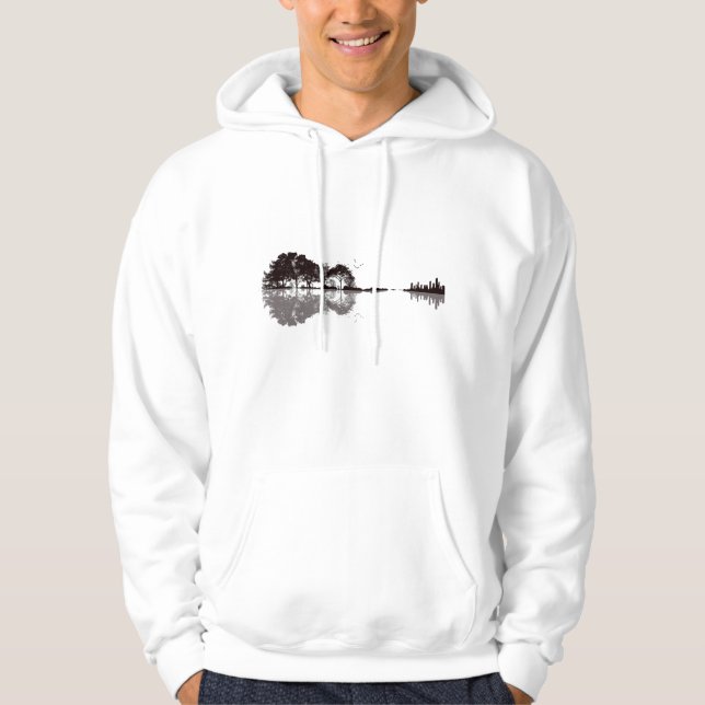 Guitar nature trees birds hoodie (Front)