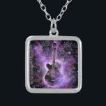 Guitar Necklace Musical Gift<br><div class="desc">Necklaces with Guitar Music - Painting - Resize and move or remove and add elements / text with customization tool ! Painting and Design by MIGNED. Please see my other designs / paintings. You can also transfer my designs to more than 1000 Zazzle products. Good Luck - Be Happy :)...</div>