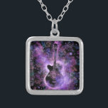 Guitar Necklace Musical Gift<br><div class="desc">Necklaces with Guitar Music - Painting - Resize and move or remove and add elements / text with customization tool ! Painting and Design by MIGNED. Please see my other designs / paintings. You can also transfer my designs to more than 1000 Zazzle products. Good Luck - Be Happy :)...</div>