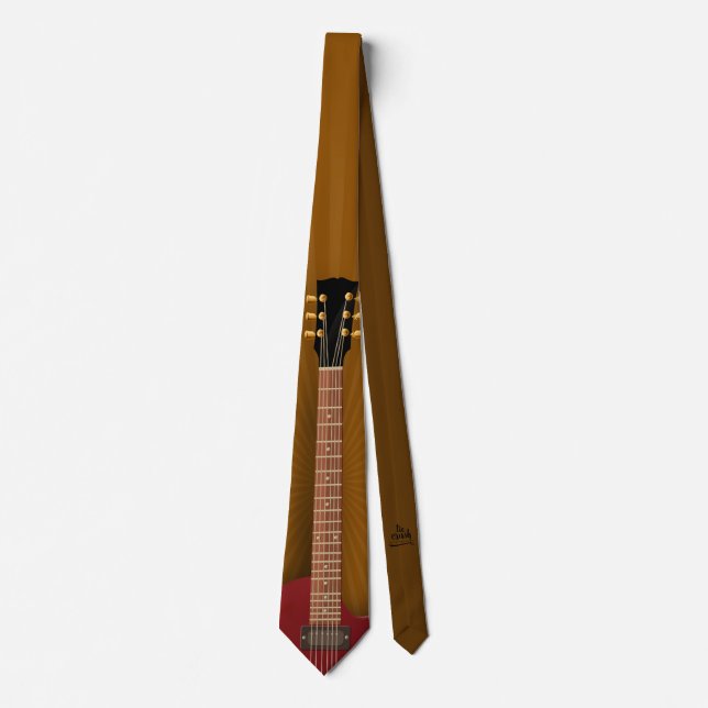 Guitar Necktie Music-Themed Design Version 2 (Front)