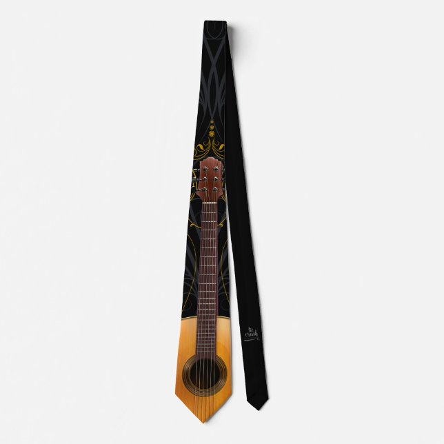 Guitar Necktie Music-Themed Design Version 4 (Front)