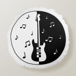Guitar Night Round Pillow