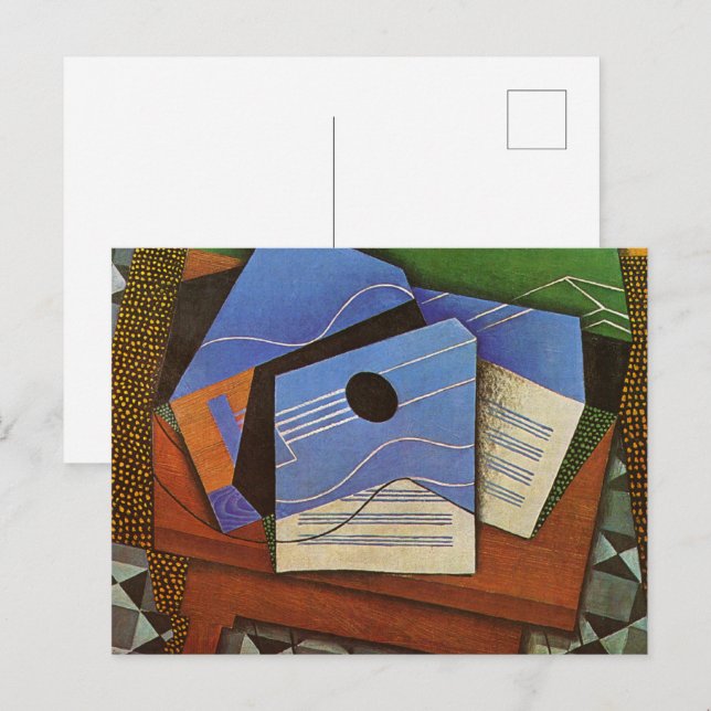 Guitar on a table by Juan Gris Postcard (Front/Back)