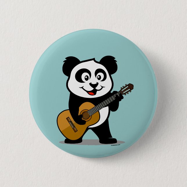 Guitar Panda 2 Inch Round Button (Front)