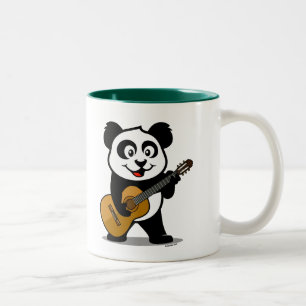 Guitar Panda Two-Tone Coffee Mug