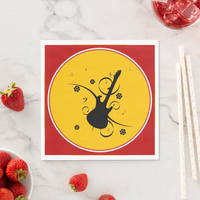 Guitar Paper Napkin (Insitu)