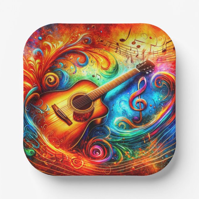 Guitar Paper Plate (Front)