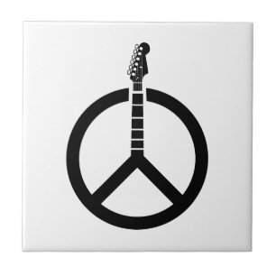 Guitar Peace Sign Tile