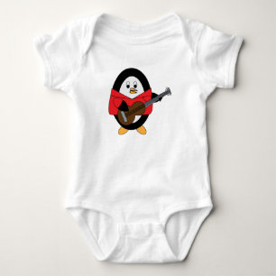 Guitar Penguin Cute Animal Baby Bodysuit