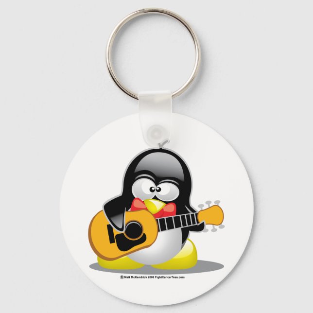 Guitar Penguin Keychain (Front)