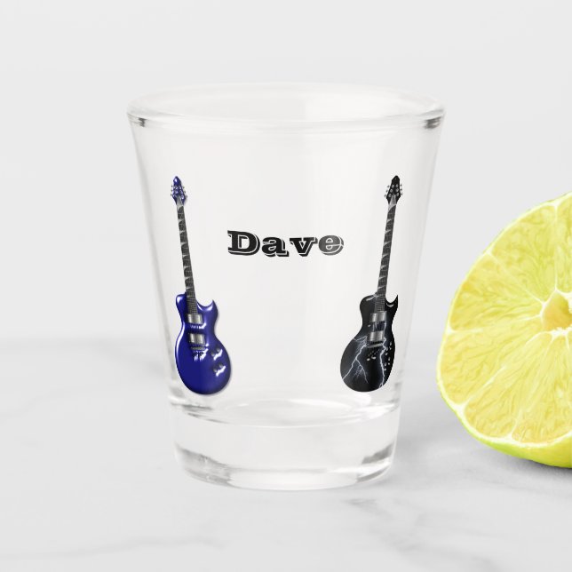 Guitar Personalized Shot Glass (Front)