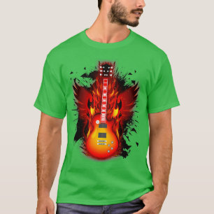 Guitar Phoenix Fire Music Sound Acoustic Gift T-Shirt