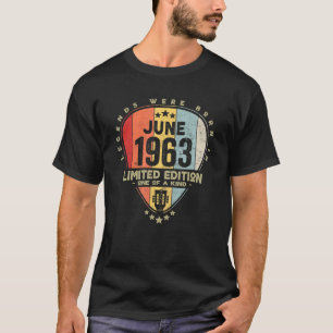 Guitar Pick Legends Were Born In June 1963 Guitar T-Shirt