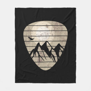 Guitar Pick Mountain Cool Guitar Player Guitarist Fleece Blanket