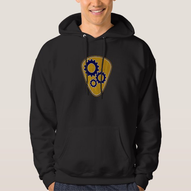 Guitar Pick Vintage For Mechanic Hoodie (Front)