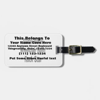 guitar picking wheelchair rolling rockstar bk luggage tag