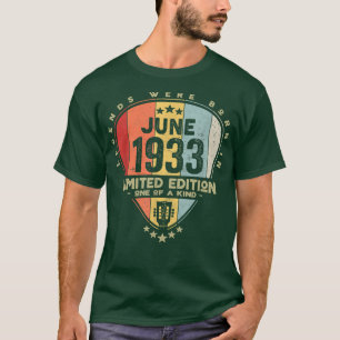 Guitar PickLegends Were Born In June 1933 Guitar T-Shirt