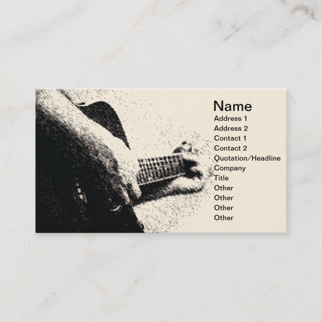 Guitar player business card (Front)