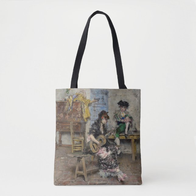 Guitar Player by Giovanni Boldini Tote Bag (Front)