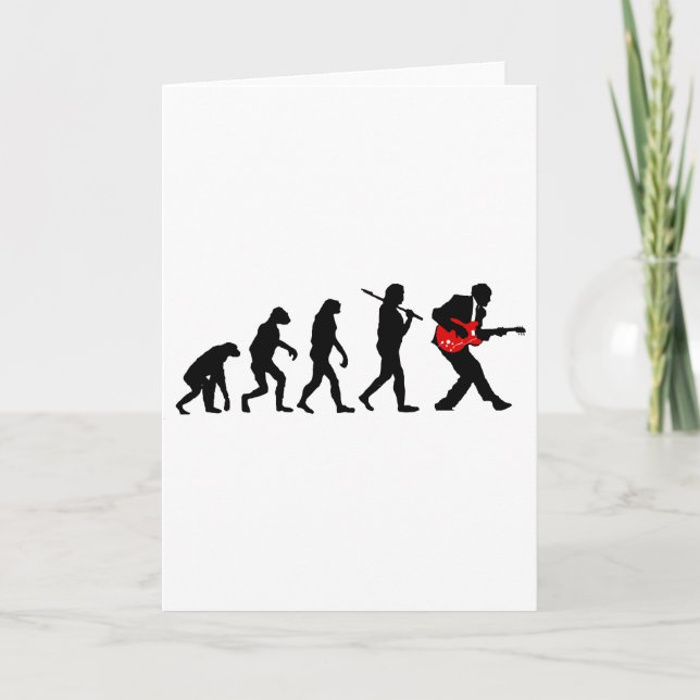 Guitar player evolution card (Front)