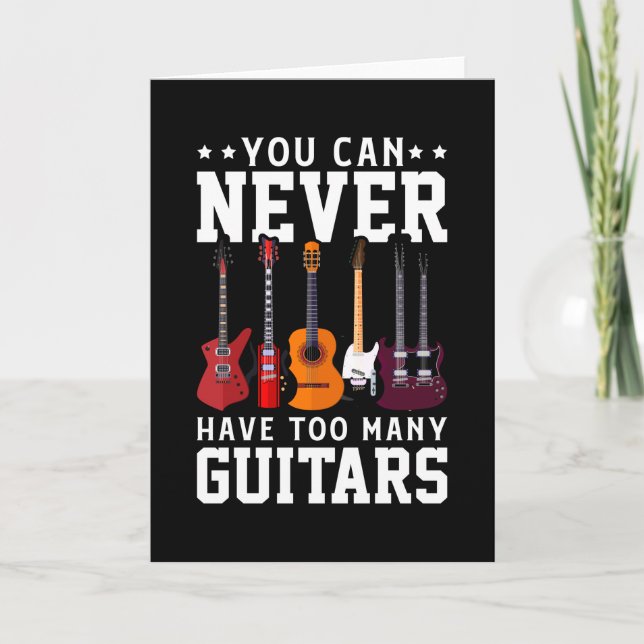 Guitar Player Music Guitarist Musician Band funny Card (Front)