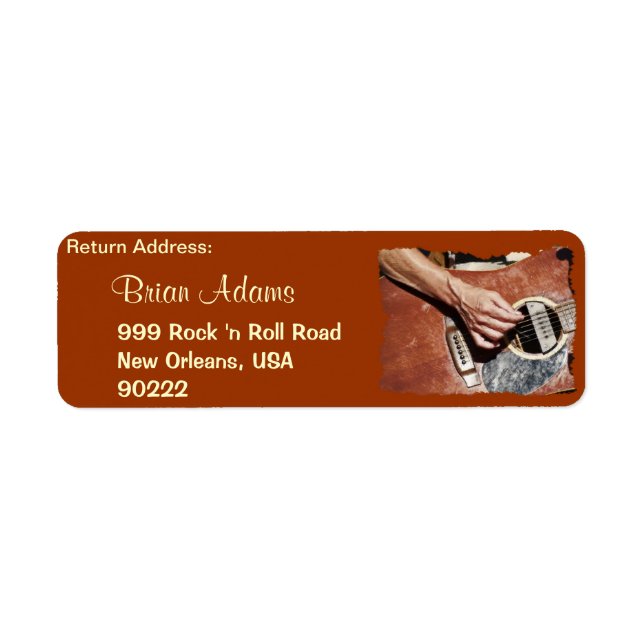 GUITAR PLAYER Music Lovers Return Address Labels (Front)