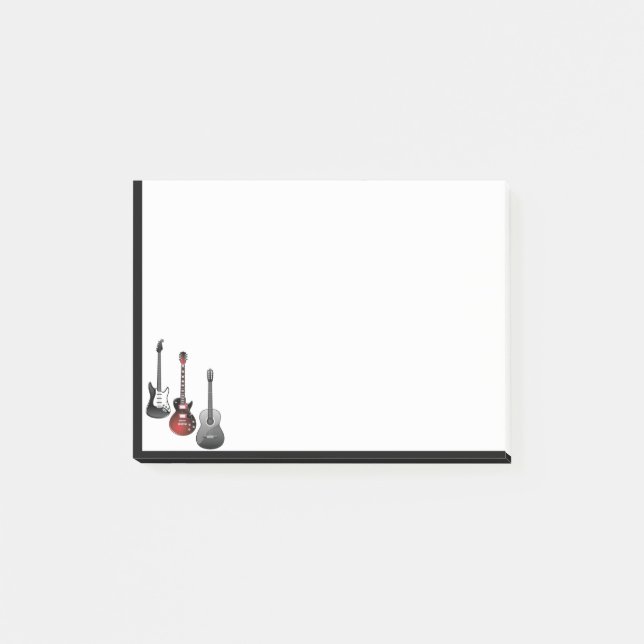 Guitar Player Musician Music Musical Post-it Notes (Front)