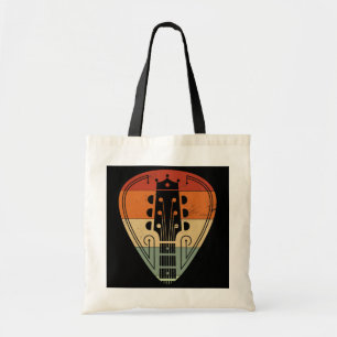 Guitar Player Retro Vintage Guitar Pick Music Tote Bag