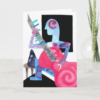 "guitar player with eggplant" holiday card