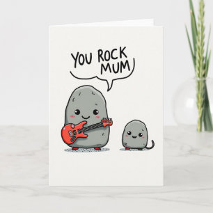 Guitar Playing Mums Day Card