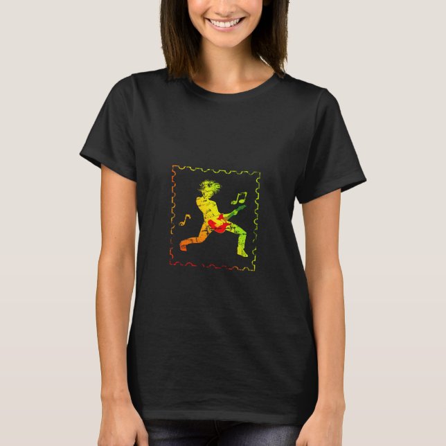 Guitar Playing Rocker T-Shirt (Front)