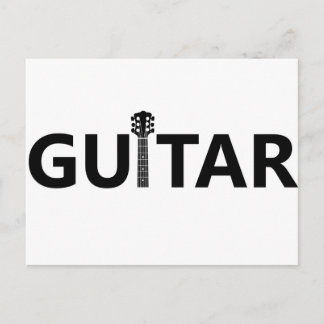 guitar postcard