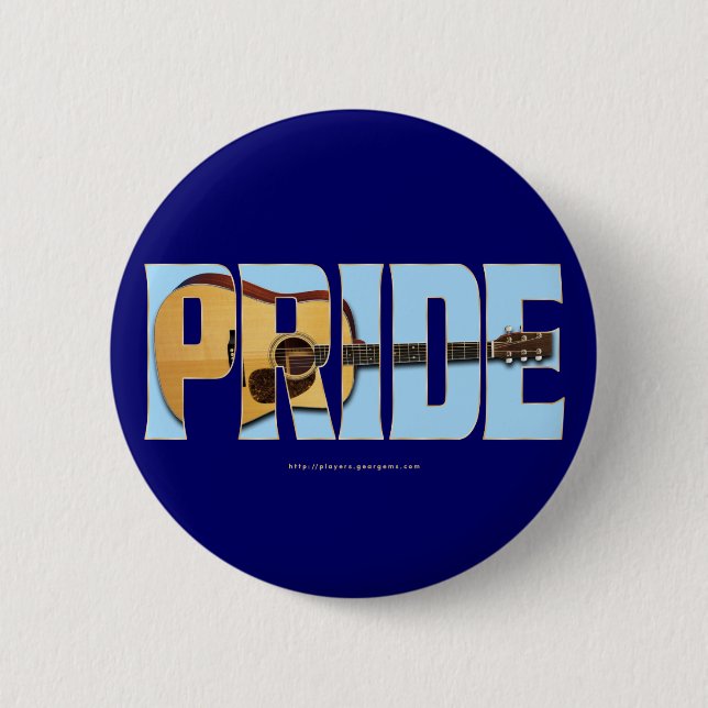 Guitar Pride 2 Inch Round Button (Front)