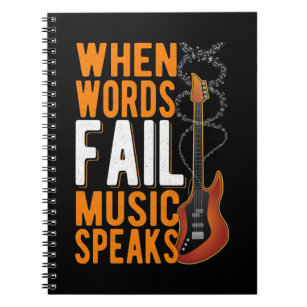 Guitar Quote Guitarist Inspirational Music Lover Notebook