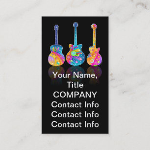GUITAR REFLECTIONS Customizable BUSINESS CARDS
