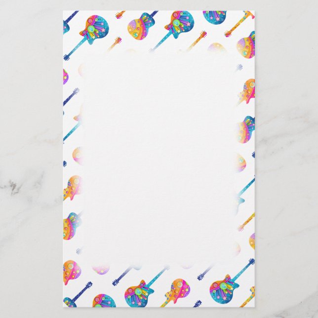 Guitar Reflections Stationery (Front)