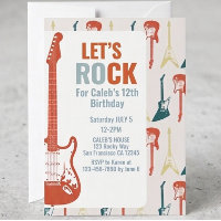 Guitar Rock and Roll Music Rockstar Birthday