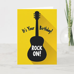 Guitar Rock Birthday Card