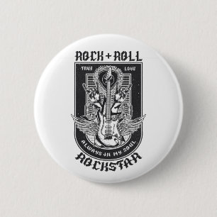 Guitar Rock design 2 Inch Round Button