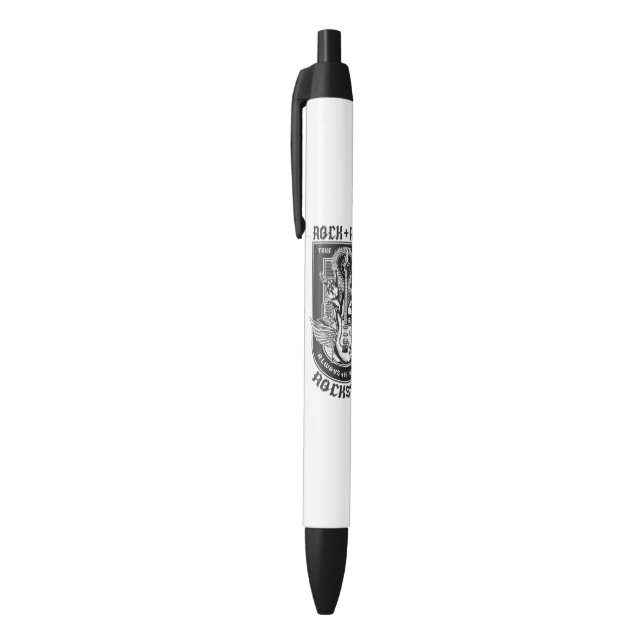 Guitar Rock design Black Ink Pen (Top (Vertical))