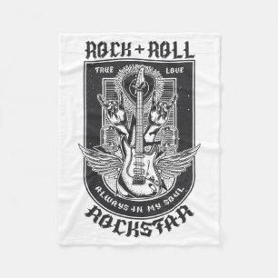 Guitar Rock design Fleece Blanket